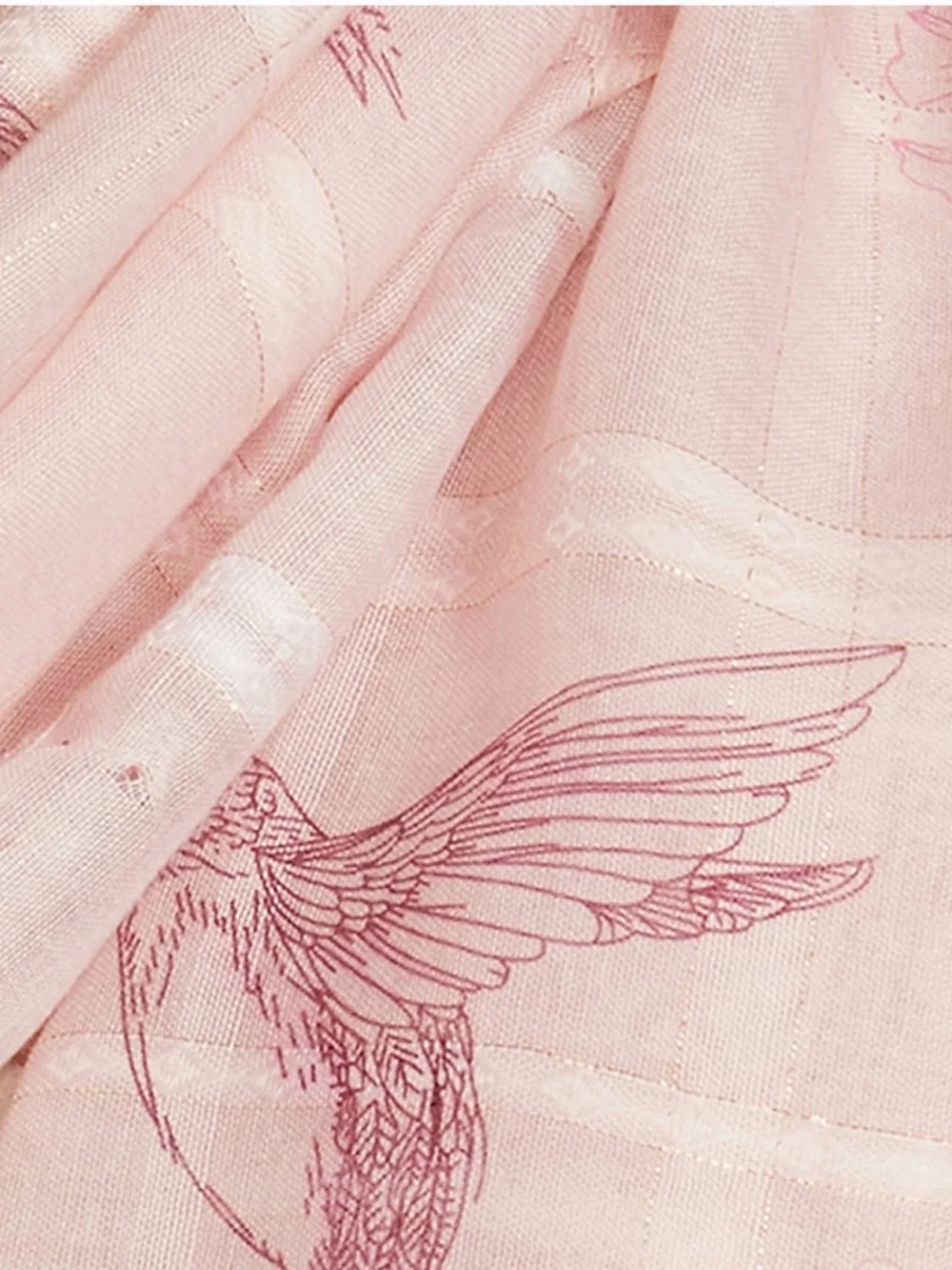 Anne Klein Light Pink Floral Sheer Scarf - Picture 1 of 5